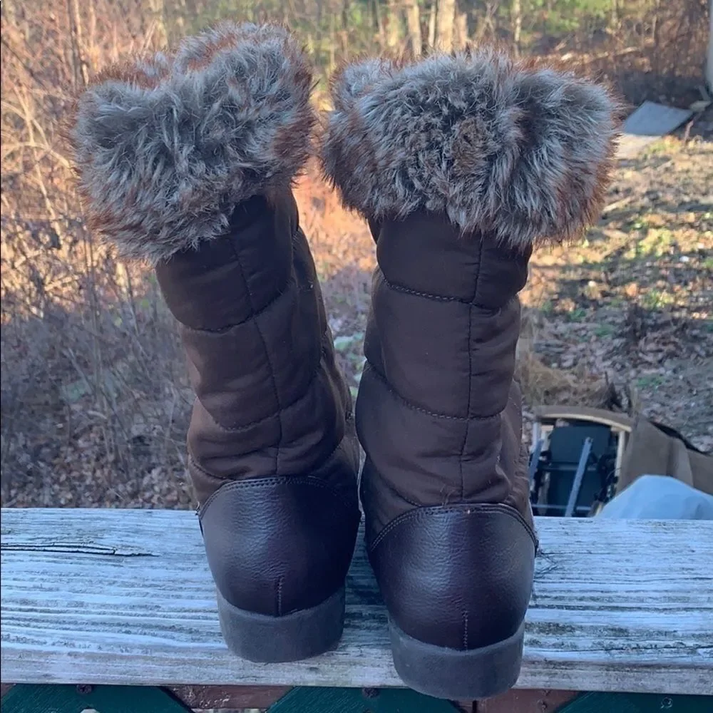 Lands end Faux Lined Winter boots Sz 5Y